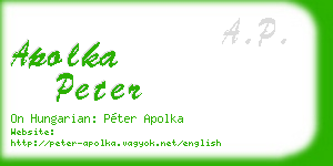 apolka peter business card