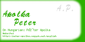 apolka peter business card